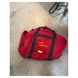 Red Firefighter Bag with Black Handles