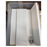 Ten White Shelves with Hardware