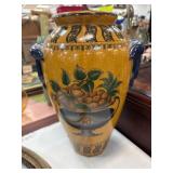 Decorative Ceramic Vase with Fruit Motif