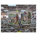 Crown Trent Fine Bone China Cottage Mugs