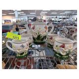 Floral Teapot and Matching Mug Set