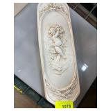 Wall Plaque with Cherub Relief Design