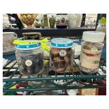 Three Jars of Assorted Vintage Buttons