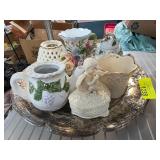 Decorative Ceramics and Metal Tray Collection