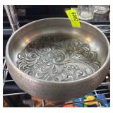 Engraved Vintage Elk Tinn Pewter Bowl