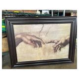 Framed Print of Michelangelos Creation of Adam