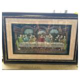 Framed 3D Last Supper Artwork With Gilded Accents