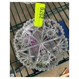 Pressed Glass Decorative Dish with Star Motif
