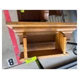 Wall-Mounted Wooden Shelf with Molded Design