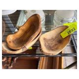 Two Handcrafted Wooden Bowls