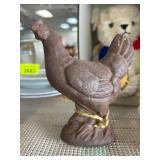 Rustic Cast Iron Chicken Figurine