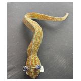 Beaded Snake Sculpture with Glass Eye Accents