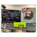 International World Time Clock and Memo Caddy