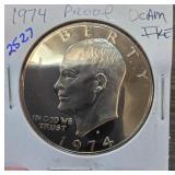 1974 Eisenhower Proof DCAM Coin