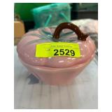 Pink Ceramic Lidded Dish with Handle