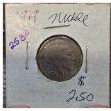 1919 Buffalo Nickel in Flip Holder