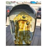 Handmade Glass Jellyfish Paperweight