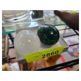 Polished Stone Egg Figures in Tray Malachite Other