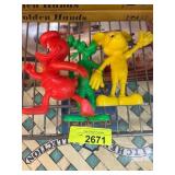 Three Vintage Plastic Disney Figurines