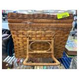 Wicker Picnic Basket with Yellow Accessories