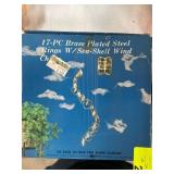 17-Piece Brass Plated Steel Rings Wind Chime Set