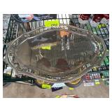 Ornate Silver-Tone Serving Tray