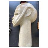 Carved Stone Bust of Female Figure