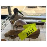 Handcrafted Wooden Shorebird on Driftwood Base