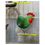 Decorative Multicolored Metal Rooster Figurine