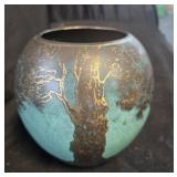 WMF Ikora Deco Patinated Metal Vase Look Up