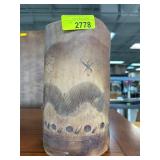 Textured Handmade Pottery Vase Signed