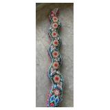 Colorful Beaded Snake-Shaped Decorative Art