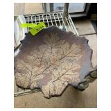 Leaf-Pattern Pottery Handmade Wall Plaque