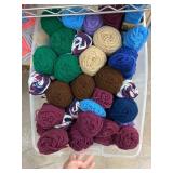 Acrylic Yarn Lot in Various Colors