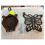 Cast Iron Mini Skillet and Butterfly Trivet