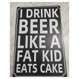 Humorous Beer Sign with Bold Lettering