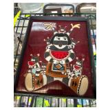 Framed Extrema Art Ceramic Tile Wall Hanging