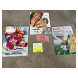 Football Game Programs and Ticket Stub