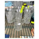 Clear Cut Glass Vases and Tumblers