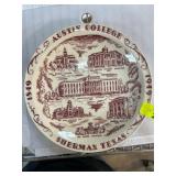 Austin College Vernon Kilns Commemorative Plate