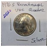 1976-S Bicentennial Silver UNC Quarter