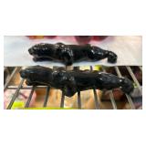 Ceramic Black Panther Figurines