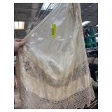 Off-White Lace and Fabric Textile Panel