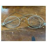 Vintage Wire Rim Glasses with Case