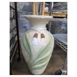 Textured Vase With Bamboo Reed Decorations