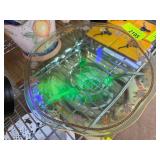 Nice Vintage Uranium Glass Centerpiece Bowl