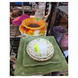 Ceramic Dinnerware Set with Floral Designs