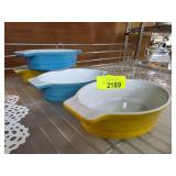 Four Blue Harbor Ceramic Baking Dishes