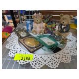 Decorative Collectibles Lot Including Teddy Figuri