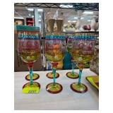 Hand-Painted Decorative Wine Glasses